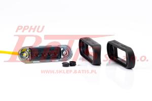 LAMPA fristom /żółta OBRYSOWA LED 12/36V / wersja 'DARK' / 1-funkcyjna / wiązka elektryczna 0,15m / podkładka gumowa na karoserię i orurowanie / opakowanie: 10szt. /