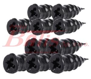 KPL WKRĘTÓW amio WULKANIZACYJNYCH - 10 SZTUK WKRĘTÓW / KOŁKÓW WULKANIZACYJNYCH DO SZYBKIEJ NAPRAWY OPON / 5 SZTUK: 1,2 x 0,4cm / 5 SZTUK: 0,9 x 0,2cm /