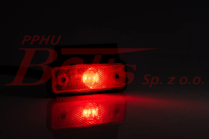 LAMPA fristom /czerwona OBRYSOWA LED / z odblaskiem / prostokątna / podwieszana / opakowanie: 10szt. /