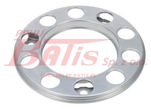 OSŁONA otp KOŁA 10 OTWORÓW / kolor szary / pusty środek / niklowane /  na felgę 22,5' /