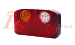 LAMPA horpol /lewa TYLNA LED 12-24V / 6-segmentowa / z trójkątem odblaskowym / bez oświetlenia tablicy / wersja diodowa III / HOR 68 /