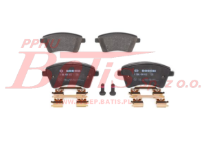 KPL. KLOCKÓW bosch /przód HAMULCOWYCH / ze śrubami; podkładką wytłumiającą; instrukcją montażu / MERCEDES CITAN MIXTO (DOUBLE CABIN), CITAN (MPV), CITAN/MINIVAN (W415) 1.2-Electric 02.08- /