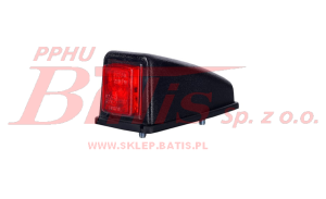 LAMPA horpol OBRYSOWA NAROŻNA LED 12-24V / czerwona / HOR44 / przewód: 2x0,75mm2; długość: 0,25m / strona: L/P /