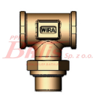 TRÓJNIK haldex ZŁĄCZKA  / 2 x M16 x 1,5 wewnętrzny / 1x  M22x1,5 zewnętrzny / z nakrętką / metal /