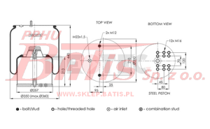 PODUSZKA neotec ZAWIESZENIA / 942MB / kpl. z dzwonem /