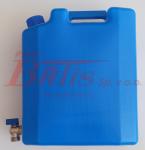 ZBIORNIK NA WODĘ 10L / niebieski / kranik metalowy / mocowany pionowo /