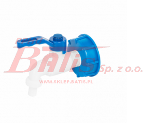 NAKRĘTKA bds MAUZERA  Zestaw IBC – nakrętka niebieska - S60x6 z kranem -1/2' x 1/2' Stal /