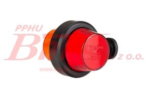 LAMPA horpol OBRYSOWA LED 12-24V / wysięgnik krótki prosty / 2-funkcyjna; żółto-czerwona / wersja NEON / przewód: 2x0,75mm2, długość: 0,6m / IP 68 / strona: L/P /