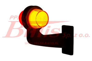 LAMPA horpol /prawa OBRYSOWA LED / na wysięgniku długa; łamana / wersja NEON / pomarańczowo-czerwona / 12-24V / HOR102B /