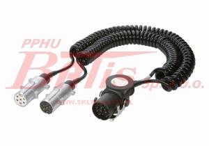 PRZEWÓD vignal ELEKTRYCZNY REDUKCYJNY SPIRALNY 15/2*7 wtyczka aluminiowa / ISO12098 / ISO 1185   ISO 3731) / pracuje 3 metry / długość 4,5 metra /