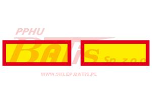 NAKLEJKA vignal WYRÓŻNIAJĄCA NACZEPY ŚREDNIA / wymiar 565 x 195 mm /  sprzedawana w komplecie / 1 kpl - 2 szt.  /  ECE 70/01 /