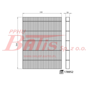 WKŁAD febi FILTRA KABINOWY ZEWNĘTRZNY 264x199x20mm VOLVO FH4 /FH16 2012-