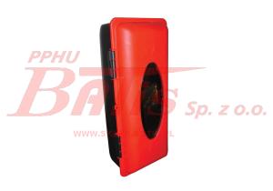 POJEMNIK vignal / PLASTIKOWY NA GAŚNICĘ / 6 kg / przód czerwony / tył czarny /