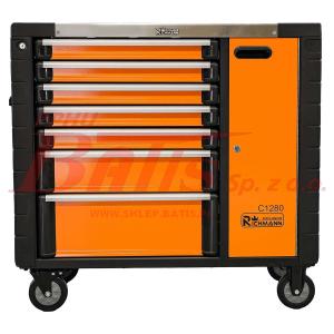 WÓZEK richmann NARZĘDZIOWY / 7 szuflad   zamykane drzwiczki / pełne wyposażenie - 398 elementów /
