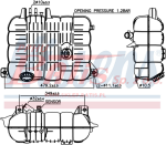 ZBIORNIK nissens WYRÓWNAWCZY PŁYNU CHŁODNICZEGO / VOLVO B11, FH, FH II, FH16, FH16 II D11C370-DTI13-122HM 01.03-;  RVI C, K, T /