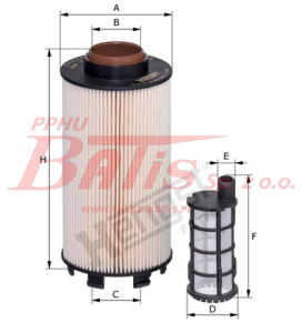 WKŁAD hengst FILTRA PALIWA KPL. MERCEDES ACTROS MP4/ ANTOS/ AROCS/ ATEGO3/ CITARO (O 530)/ ECONIC 2// SETRA 400/ 500 MOT.OM934.911-OM936.973 07.11-