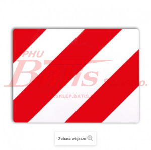 TABLICA hico / lewa WYRÓŻNIAJĄCA 300*400MM PONADGABARYTOWA 300*400MM / z wężykiem / bez oświetlenia /