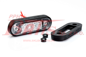 LAMPA fristom /czerwona OBRYSOWA LED 12/36V / 1-funkcyjna / wiązka elektryczna 0,15m / podkładka gumowa na koreserię i orurowanie / opakowanie: 10szt. /