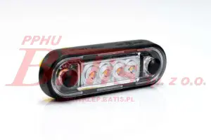 LAMPA fristom /żółta OBRYSOWA LED 12/36V / 1-funkcyjna / wiązka elektryczna 0,15m / podkładka gumowa na karoserię i orurowanie / opakowanie: 10szt. /