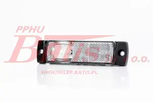 LAMPA fristom /biała OBRYSOWA LED 12-24V / prostokątna 130x32mm / przewód: 2x0,75mm2 / opakowanie: 10szt. /