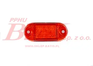 LAMPA fristom /czerwona OBRYSOWA LED 12-36V / z wiązką elektryczną 0,15m / 1-funkcyjna / homologacja pion/poziom /