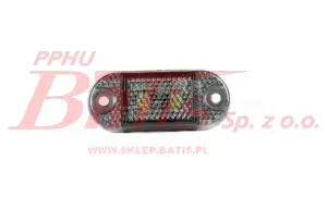 LAMPA fristom /biała 'DARK' OBRYSOWA LED 12-36V / z wiązką elektryczną 0,15m / 1-funkcyjna / homologacja pion/poziom /