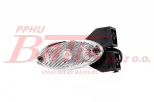 LAMPA fristom /biała  OBRYSOWA LED 12-36V / owalna / z odblaskiem / wiązka eletkryczna: 0,5m / zamiennik do: FLATPOINT II / wieszak kątowy: 4297770 / opakowanie: 10szt. /