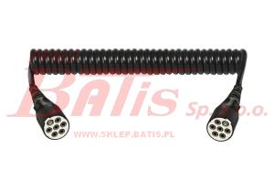 PRZEWÓD vignal SIPRALNY ELEKTRYCZNY TYP-S Z BOLCEM, / wtyczki plastikowe zalewane / długość 4,5 m /