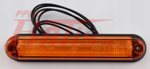 LAMPA OBRYS.LED ZOLTA 12/24V SLIM 134x27 2XPRZEWOD 0,5M, HOR 91, ZE SWIATLOWODEM HORPOL LD2333