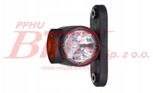 LAMPA horpol /prawa OBRYSOWA LED 12-24V / potrójna / wysięgnik krótki, ukośny / przewód 1,5m + zacisk / ilość diod LED: 4 / HOR 77 /