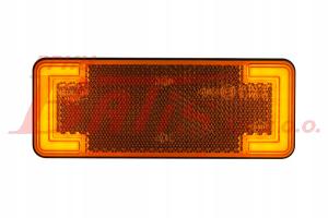 LAMPA horpol OBRYSOWA LED 12-24V / slim XS / pomarańczowa boczna / przewód: 2x0,75mm2 o długości: 0,5m /