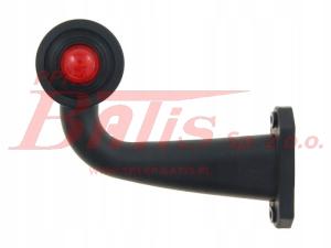 LAMPA trucklight / lewa OBRYSOWA 12-24V LED / wysięgnik długi; łamany / przewód: 2x0,75mm2; o długości 0,45m /