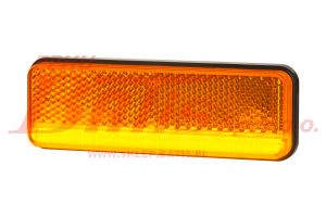 LAMPA horpol /żółta OBRYSOWA LED 12-24V Slim XS / boczna; z kierunkowskazem / przewód: 3×0,5mm2; długość: 0,5m / HOR 93 / strona: L/P / IP 68 /