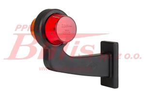 LAMPA horpol / lewa OBRYSOWA 'OLD SCHOOL' LED 12-24V / podwójna; żółto-czerwona / wysięgnik długi / długość: 0,5m / od -30*C do +50*C / HOR102A /