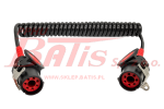 PRZEWÓD anw SPIRALNY ELEKTRYCZNY 7 PINÓW/ ABS/ EBS/ ADR/ 24V/ wersja dłuższa / długość 5 metrów / pracuje 3,8 metra /