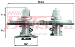 TERMOSTAT mahle 83'C MERCEDES ACTROS/ACTROS MP2/ATEGO/ATEGO 2/AXOR/AXOR 2/CITARO/ Z USZCZELKĄ