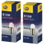 ŻARÓWKA hella  24V/10W BA15S HEAVY DUTY (zwiększona żywotność)