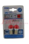 ŻARÓWKA bosma LED 24V 21/5W BAY15D P21/5W (DWUWŁÓKNOWA) 9xLED SMD2835 23x43mm CZERWONY /MATOWA bańka / canbus / blister 2szt
