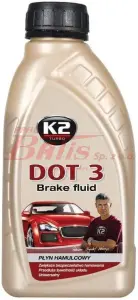 PŁYN k2 / 0,5 litra HAMULCOWY DOT-3 / opakowanie 0,5 litra / Z CERTYFIKATEM /