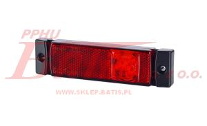 LAMPA horpol /czerwona OBRYSOWA Z ODBLASKIEM / 12/24V /