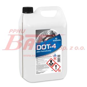 PŁYN orlen / 5 litrów HAMULCOWY DOT-4 / opakowanie. 5 litrów / Temperatura wrzenia 'C min.230 / Temperatura wrzenia płynu zawodnionego 'C min.155/
