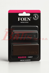 ZAPACH foen SAMOCHODOWY WOOD STICK 'Squeeze' / do nawiewu / kompozycja: pomarańcza, limonka, truskawki, mięta, szałwia, wanilia /