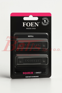 ZAPACH foen / refill SAMOCHODOWY WOOD STICK 'Squeeze' / do nawiewu / kompozycja: pomarańcza, limonka, truskawki, mięta, szałwia, wanilia /