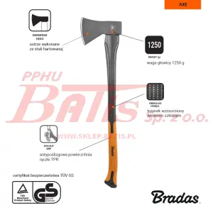 SIEKIERA bds UNIWERSALNA FIBERGLASS 1250g / notatka / waga 1250g /