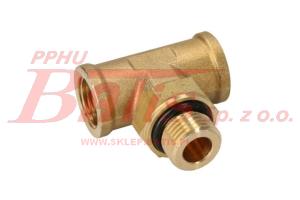 TRÓJNIK saf ZŁĄCZKA / 2x M16x1,5 wewnętrzny; 1x M16x1,5 zewnętrzny / z nakrętką / metal /