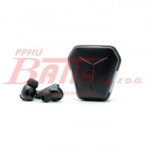 SŁUCHAWKI ein DOUSZNE BEZPRZEWODOWE / z mikrofonem / kabel USB w kpl. / ekran poziomu naładowania / NOTATKA /