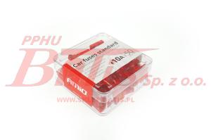 BEZPIECZNIK PŁYTKOWY MINI 10A   / sprzedajemy  na opakowania / opakowanie 50 szt.  /