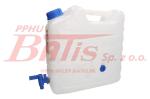 ZBIORNIK NA WODĘ 15L / biały / atest / kranik plastikowy /