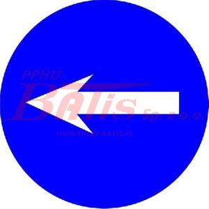 NAKLEJKA NAKAZ JAZDY fi 180 mm