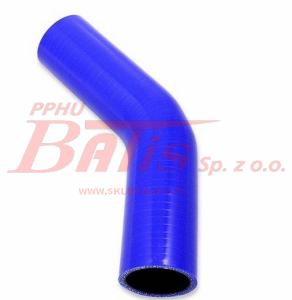 KOLANKO SILIKONOWE FI 22 / kąt 45* / długość: 152x152mm / grubość: 4,50mm +/- 0.5mm / silikon+poliester /